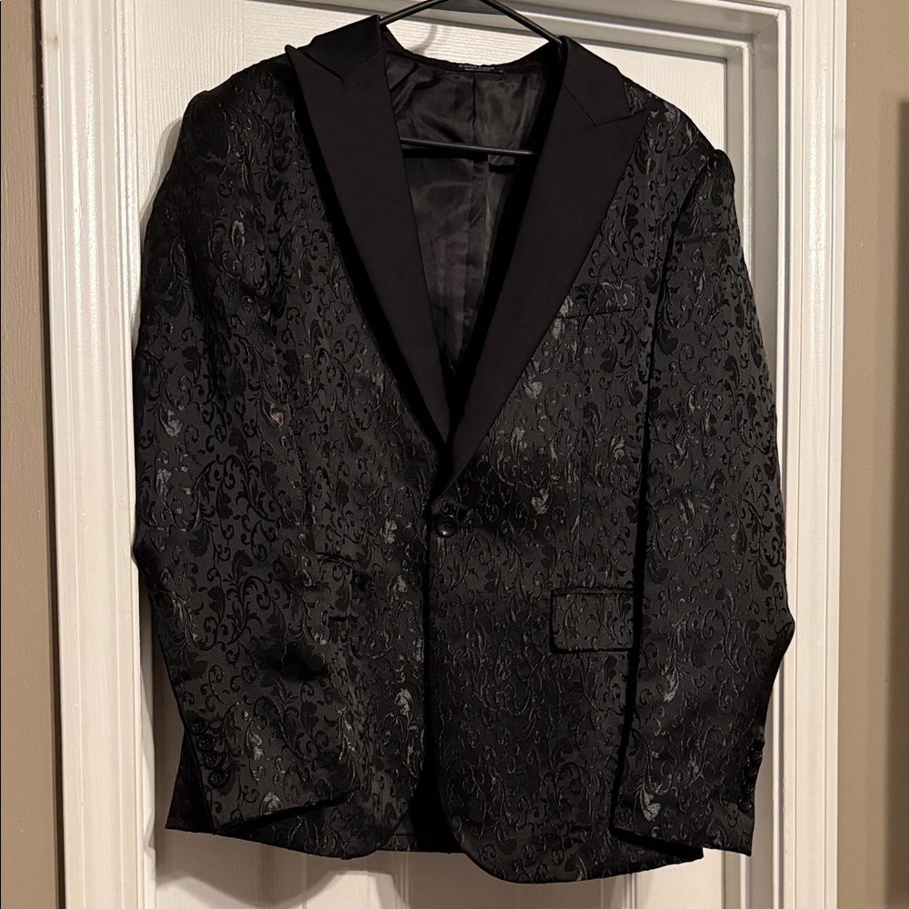 ***PROM*** Black Jacquard Blazer